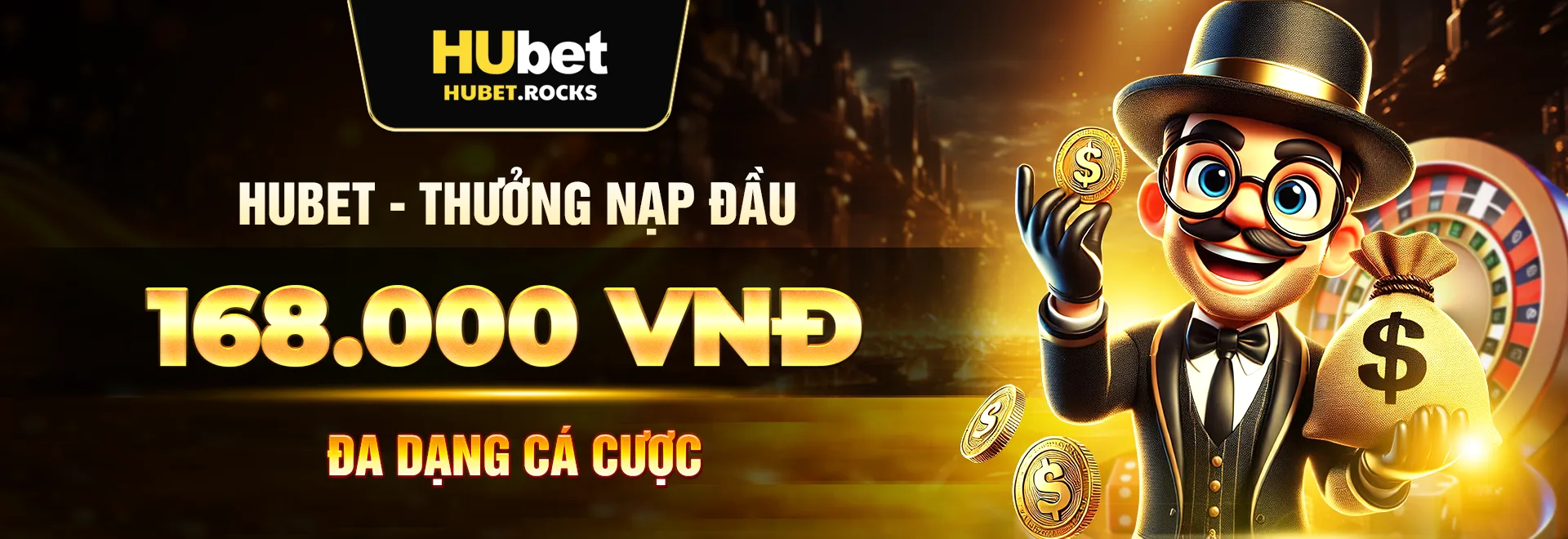 Hubet thưởng nạp đầu 168k link mới nhất